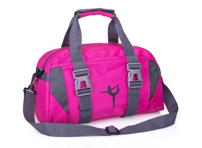 WVMKOR Small/Large Dance Duffle Bag For Girls Sport Gym Bags For Women Yoga Bag (Rose, Small) - Image 2
